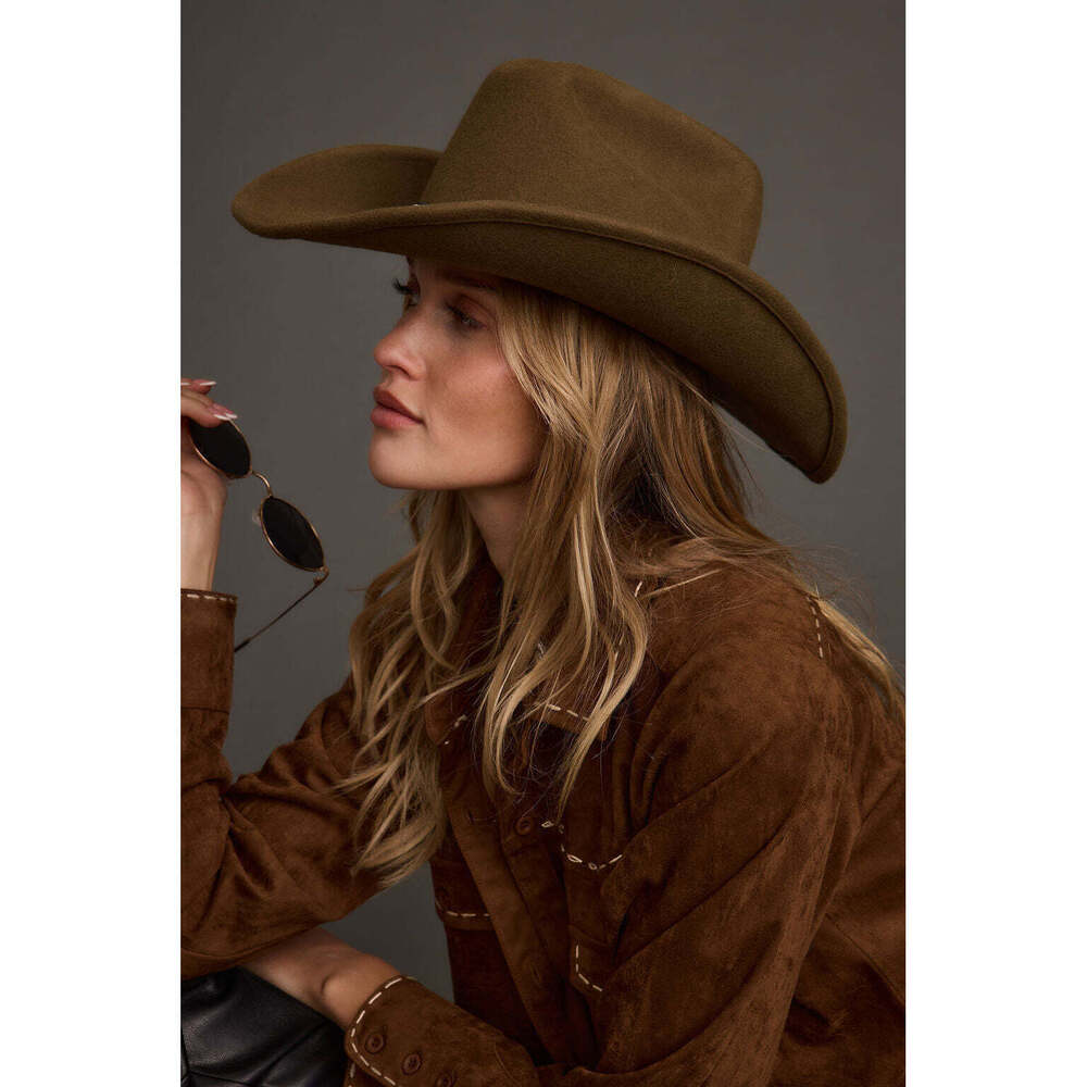 12th Tribe McGraw Olive Cowboy Hat Size O/SO/S - Picture 2 of 3
